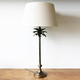 Caribbean Brass Finish Palm Lamp