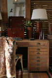 Algiers Desk in Old Recycled Pine with Five Drawers