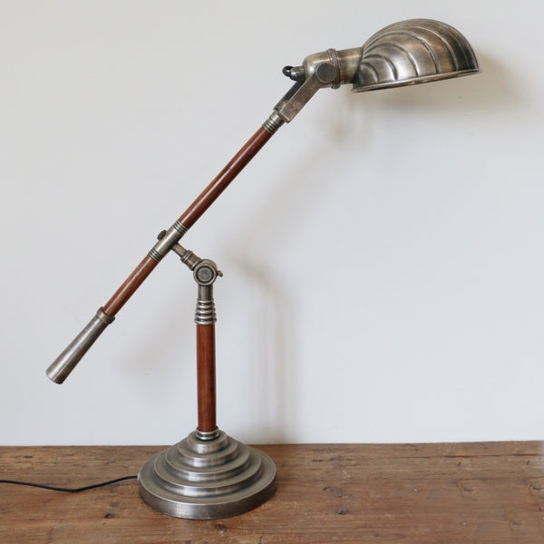 Antique Silver Adjustable Desk Lamp