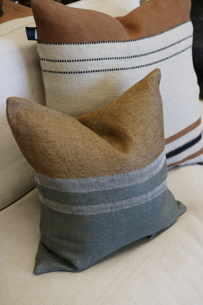 Libeco Foundry Pillow Cover in Beeswax Stripe