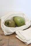 Set of Three Organic Produce Bags in Swallow Print