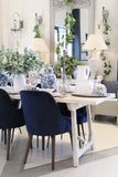 Loire Trestle Dining Table in White Washed Pine