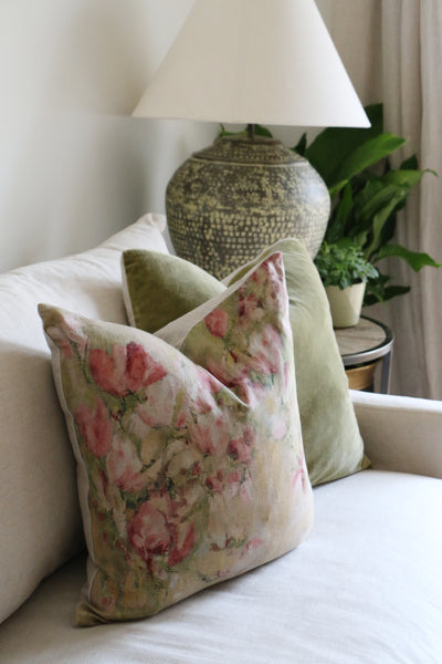 Magnolia Limone Linen Cushion Cover