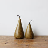Medium Marble Decorative Pear in Golden Brown