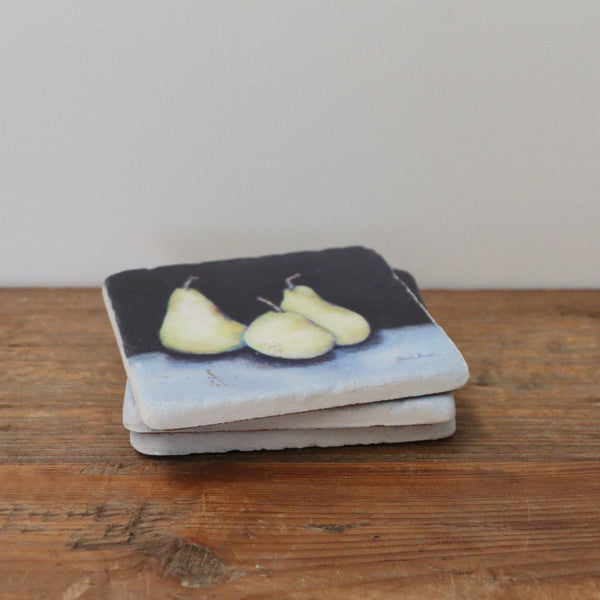 Noire Pear Coasters Set of Four