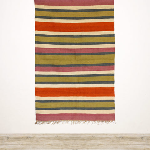 Multi Stripe Jute Rug - Purple & Green