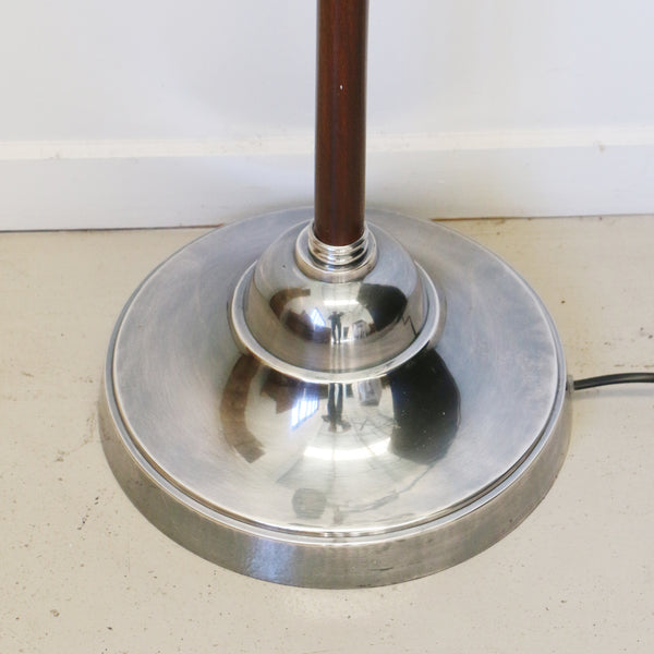 Adjustable Floor Lamp with Wooden Detail