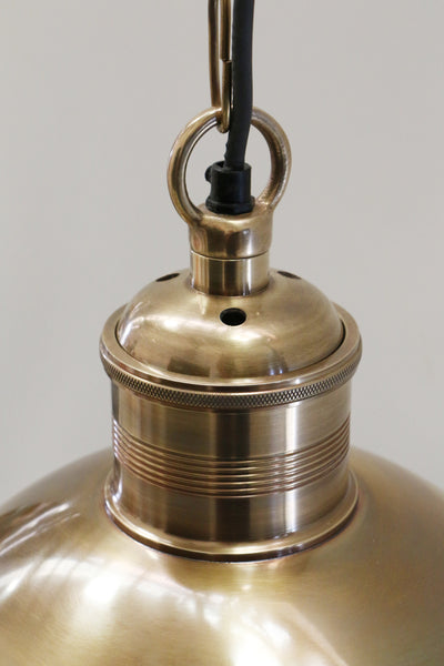 Antiqued Brass Hanging Light