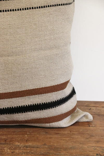 Libeco Foundry Pillow Cover in Beeswax Stripe