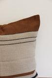 Libeco Foundry Pillow Cover in Beeswax Stripe