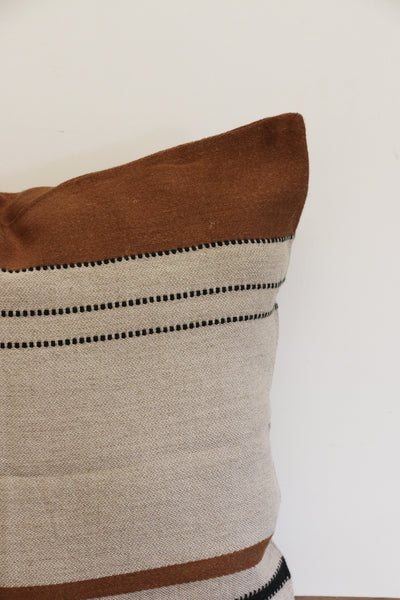 Libeco Foundry Pillow Cover in Beeswax Stripe