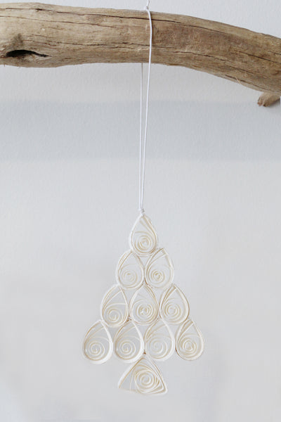 Handmade Curled Paper Tree Decoration