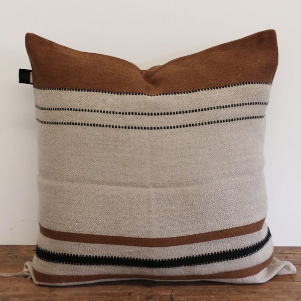 Libeco Foundry Pillow Cover in Beeswax Stripe