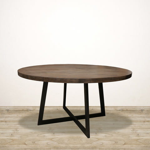 Dark Oak Round Manhattan Dining Table