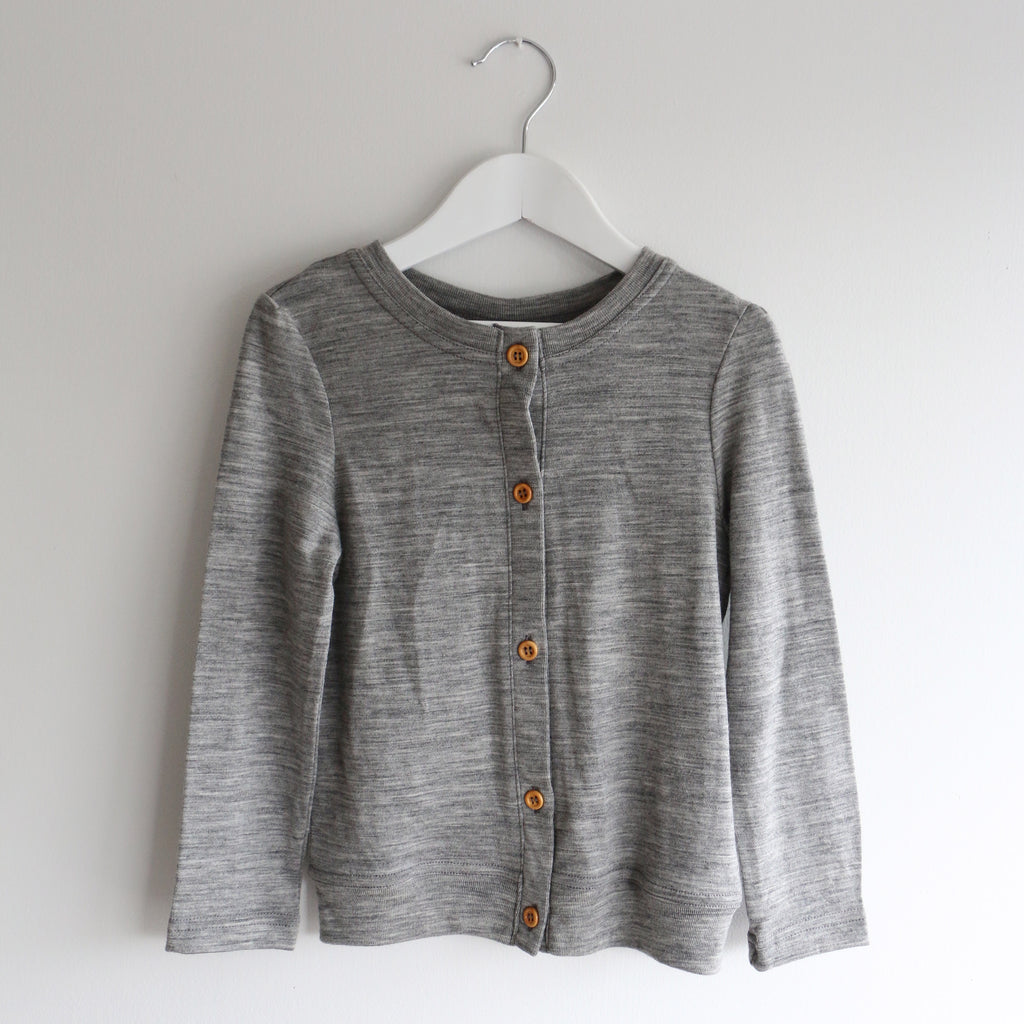 Little Perriam Girls Cardigan in Grey Marl 3-4 Years Leopold Hall