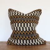 Moroccan  Style Kilim Cushion Cover in Ochre and Black