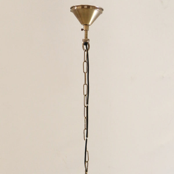 Vitrene Medium Brass Glass Hanging Light