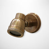 Outdoor Wall Mounted Brass Spot Light in Brass