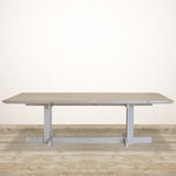 Campaign Recycled Pine Dining Table in White Wash