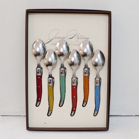 Laguiole Mulitcoloured Teaspoons Set of 6