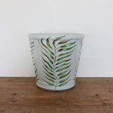 Palm Leaf Crackled Ceramic Planter 23cm