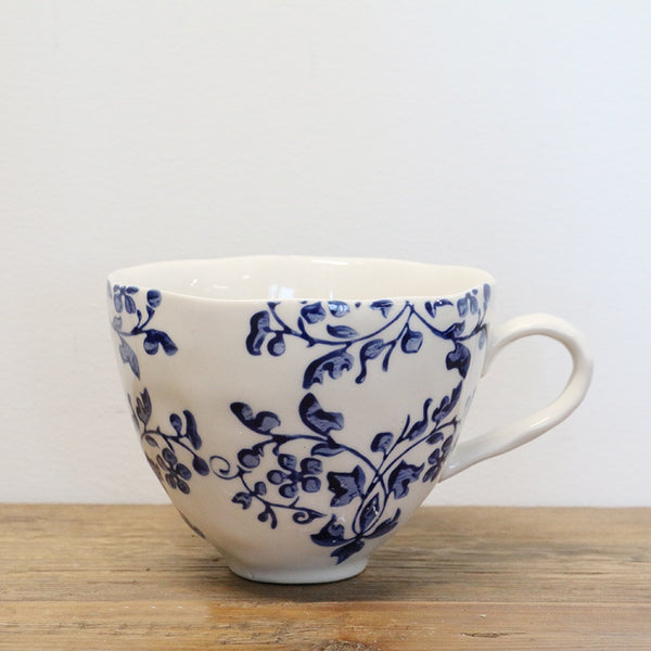 Florentine Hand Painted Cup in Blue