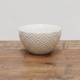 White Geometric Ceramic Dipping Bowl