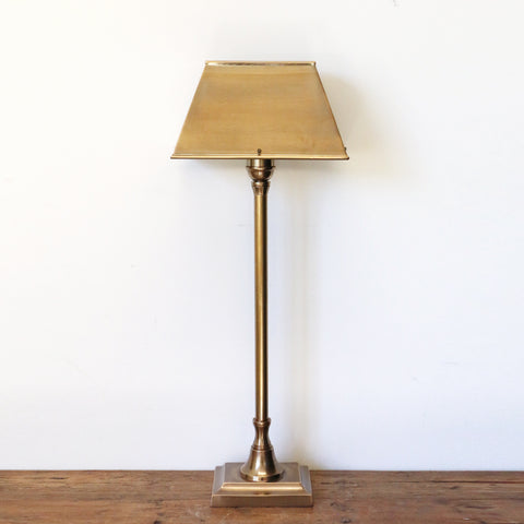 Antique Brass Table Lamp and Shade