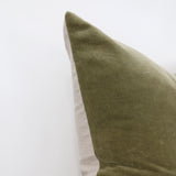 Sage Green Velvet Cushion Cover