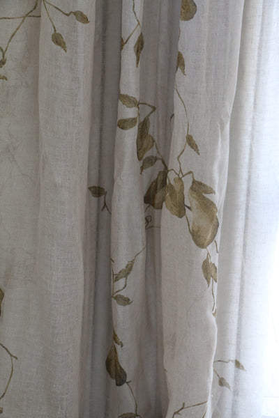 Linen Branche de Poire Curtain