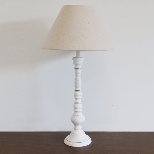 Long Island White Washed Lamp Base