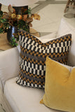 Moroccan  Style Kilim Cushion Cover in Ochre and Black