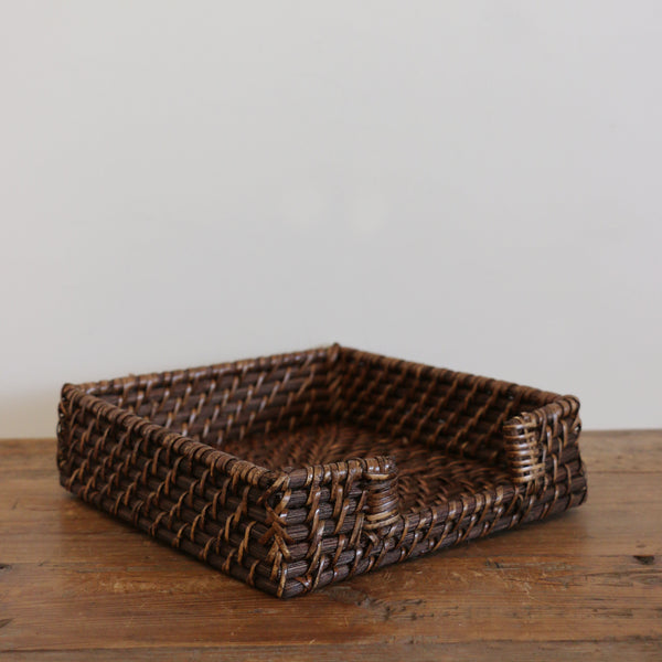 Bermuda Napkin Holder Walnut Rattan