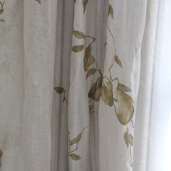 Linen Branche de Poire Curtain