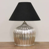 Saffron Brass Urn Lamp in Antique Silver Finish