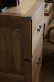 Campaign Three Drawer Oak Filing Cabinet