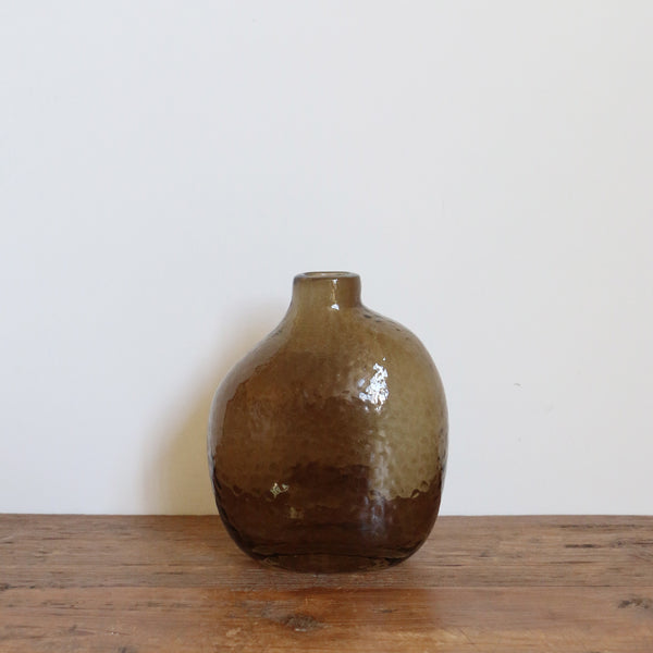 Amber Hand blown Glass Vase