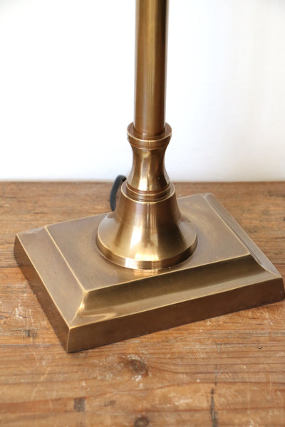 Antique Brass Table Lamp and Shade