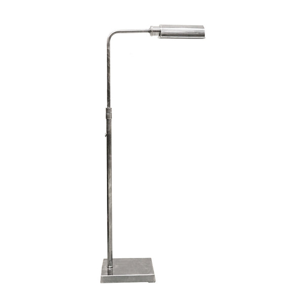 Apartmento Adjustable Brass Floor Lamp in Pewter Finish