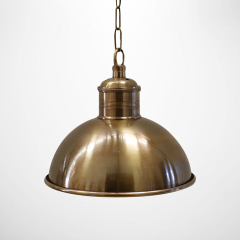 Antiqued Brass Hanging Light