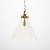 Vitrene Medium Brass Glass Hanging Light