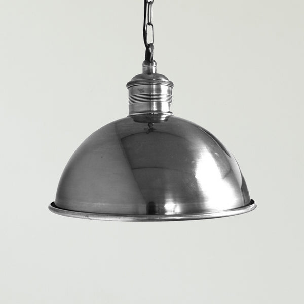 Large Hanging Lamp Pewter Style