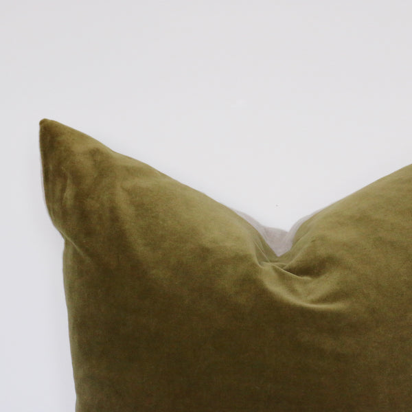 Olive Velvet Cushion Cover