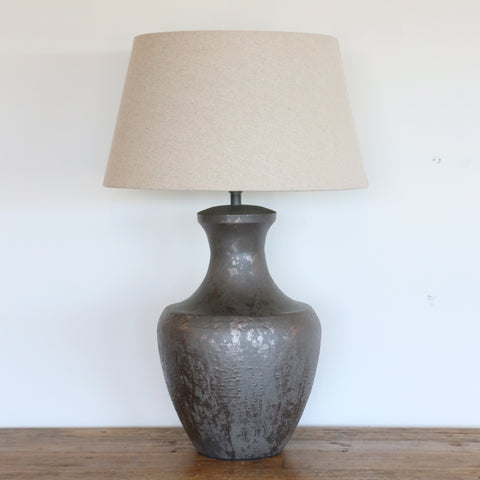 Bombay Urn Lamp Base in Aged Pewter Finish