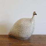 Ceramiques De Lussan Guinea Fowl in White Spotted Grey - Large