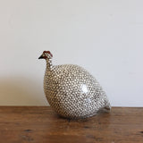 Ceramiques De Lussan Guinea Fowl in White Spotted Black- Medium