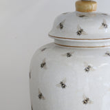 Abeille Crackled Ceramic Urn Lamp