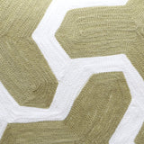 Olive Crewel Cushion in Geometric Cushion