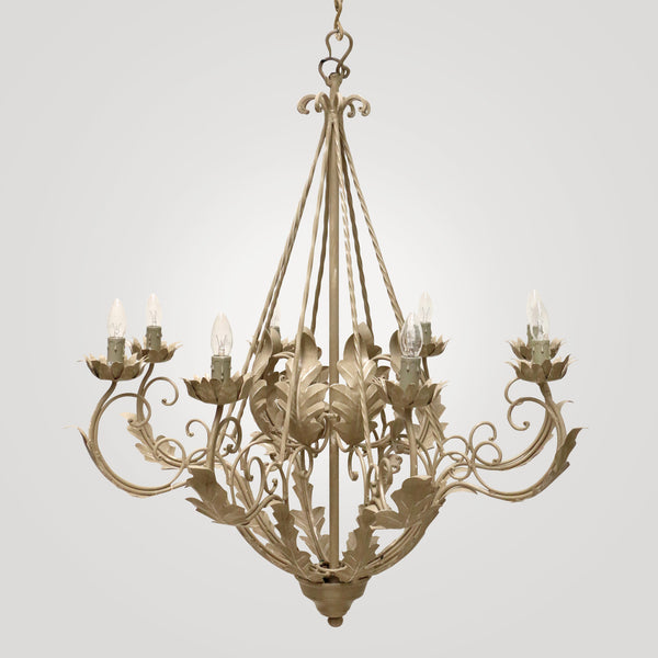 Venezia Chandelier in Taupe Paint Finish