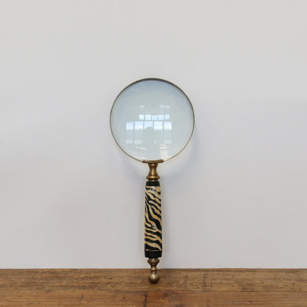 Magnifying Glass with Tiger Pattern Horn Handle